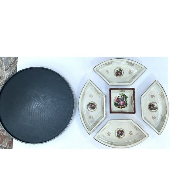 Empress by Mandil Japan Lusterware 5 pieces Porcelain Serving Dish Platt… - Picture 3 of 12